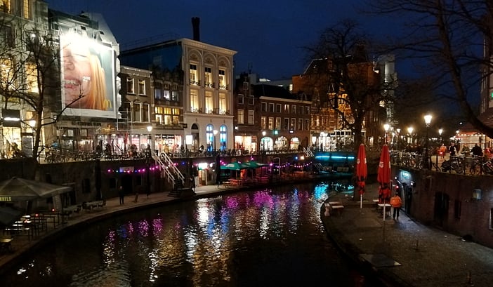 View of the canal in Utrecht's old city